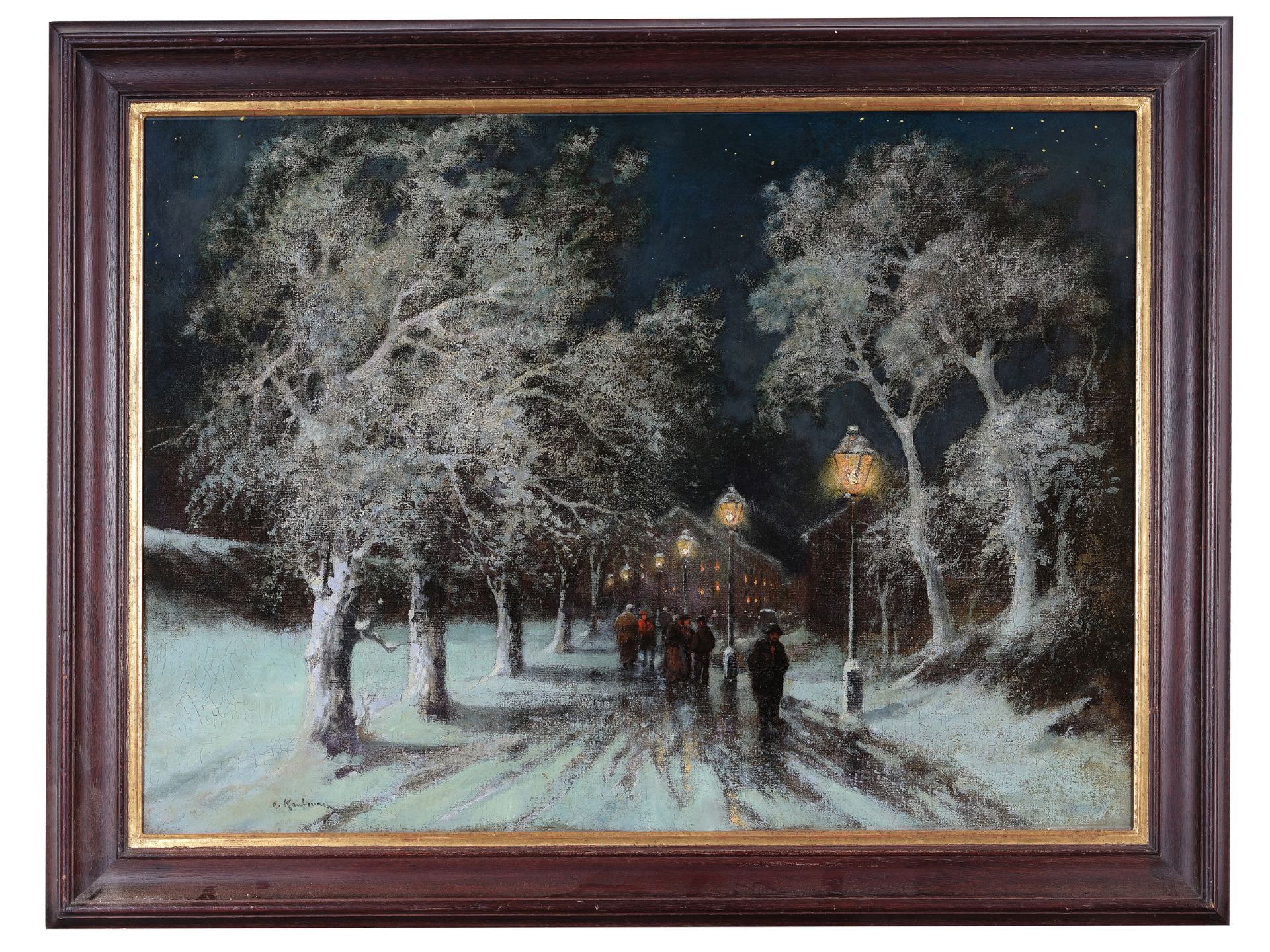 Adolf Kaufmann, 
Troppau 1848 - 1916 Vienna, 
Winter evening - Image 2 of 7