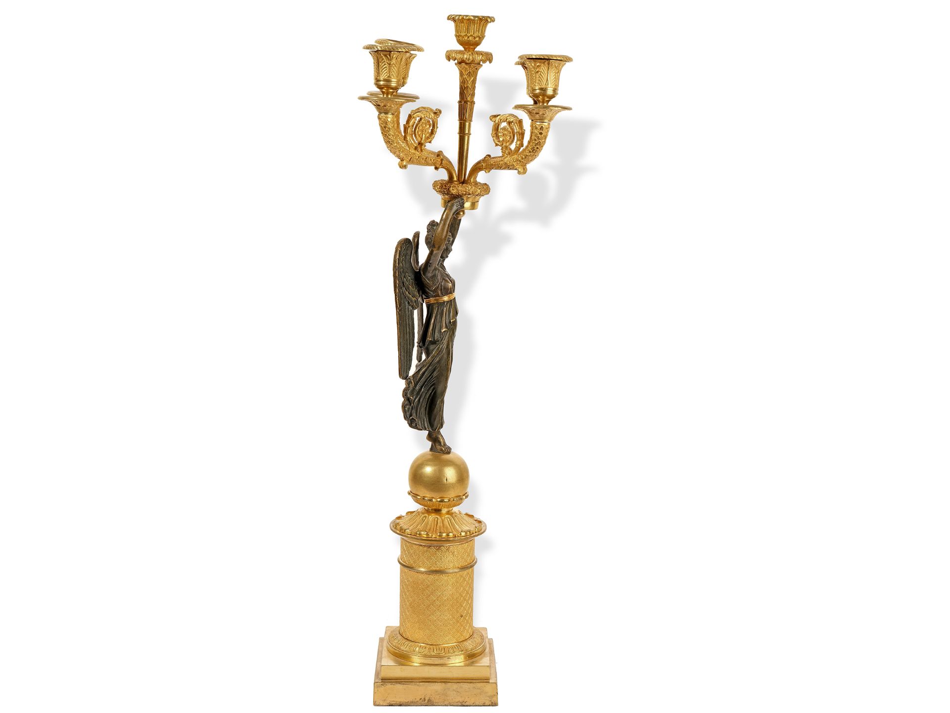 Elegant empire chandelier, 
France, 
Ca. 1830/40 - Image 3 of 6