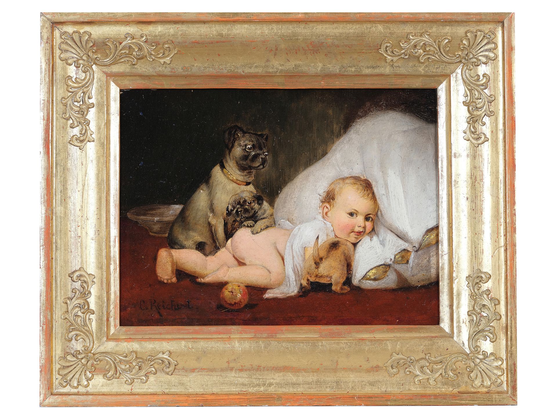 Carl Reichert, 
Wien 1836 - 1918 Graz, 
Kinderliebe - Bild 2 aus 5