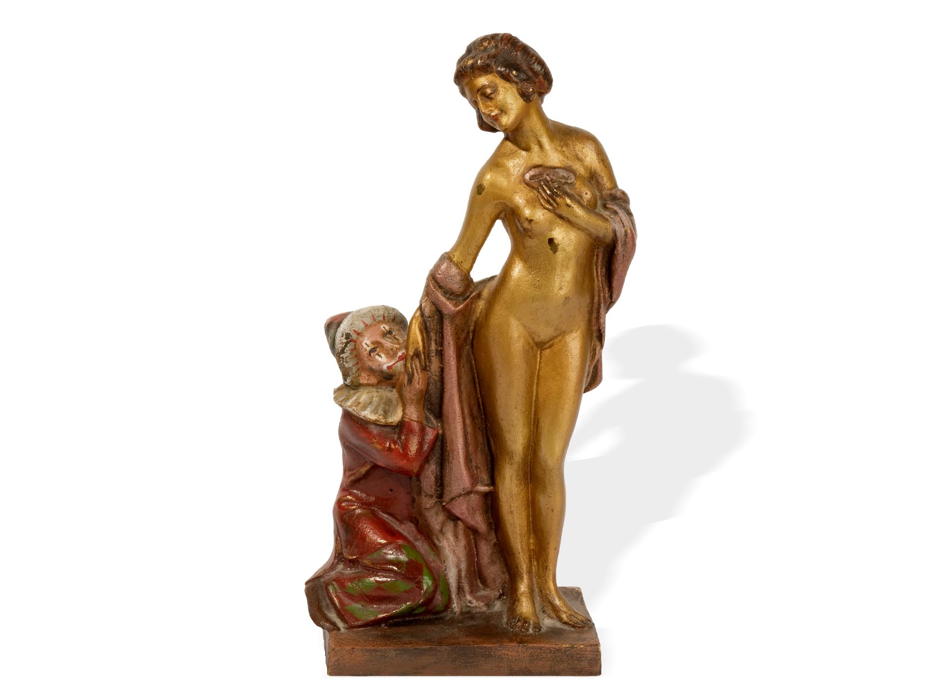 Wiener Bronze, 
A Titze, Viennese sculptor ca. 1900/20, 
The Pierrot in love