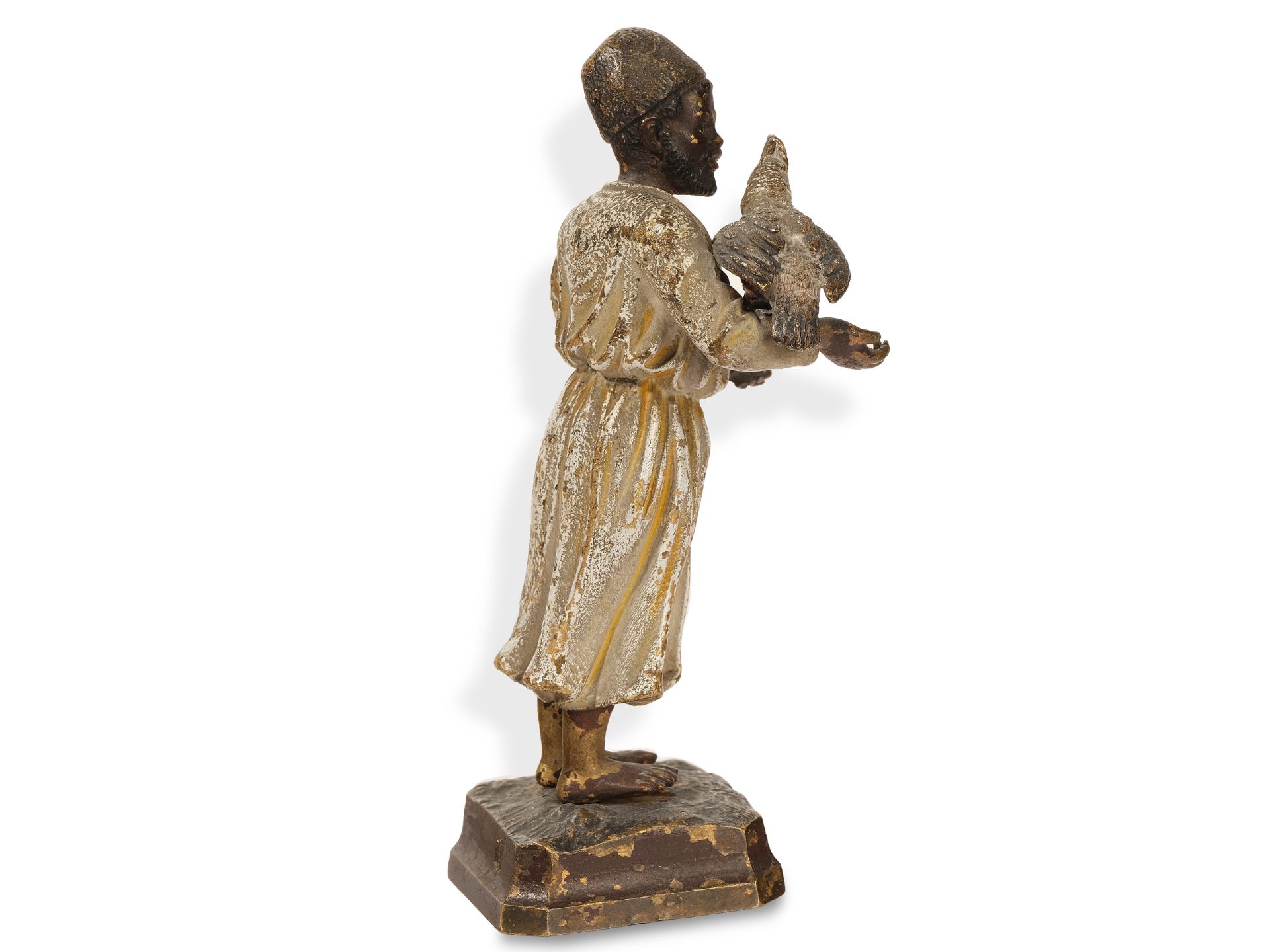 Wiener Bronze, 
Franz Xaver Bergmann 1861 – 1936, 
Arab with cockatoo - Image 4 of 6
