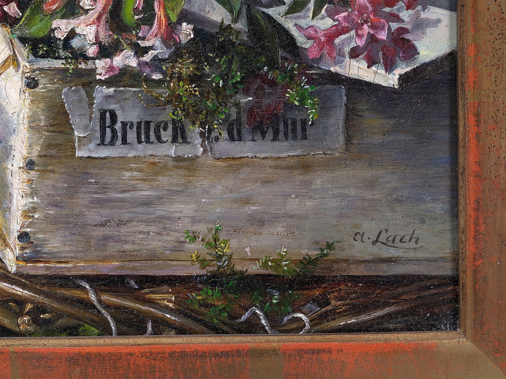 Andreas Lach, 
Eisgrub 1817 - 1882 Vienna, attributed, 
Bouquet in wooden box - Image 3 of 4