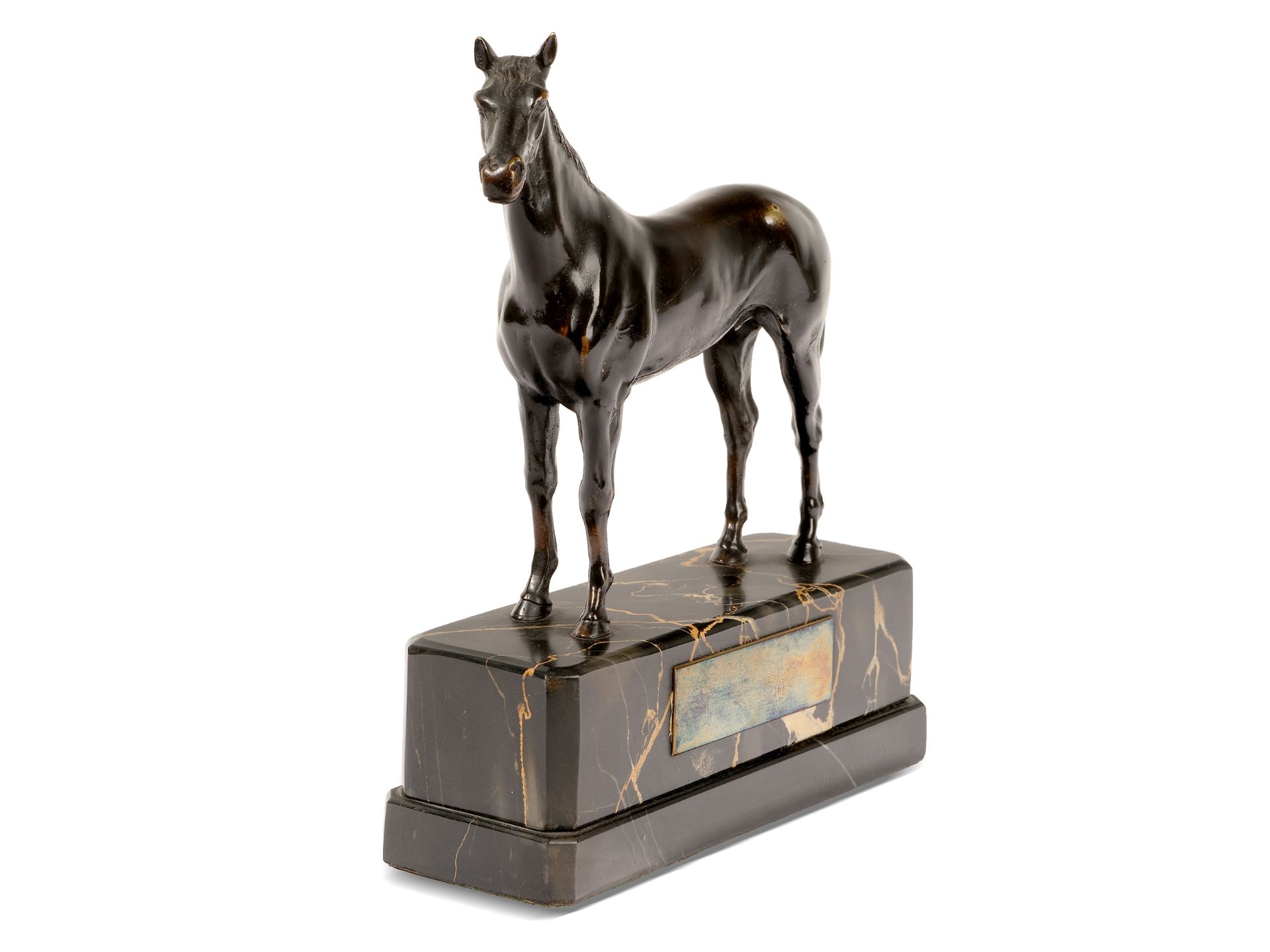Horse, 
Ca. 1900, 
Bronze on marble base - Image 2 of 4