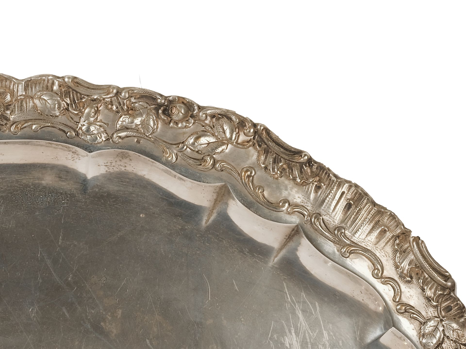 Silver tray, 
Austria, 
Ca. 1880/90 - Image 2 of 5