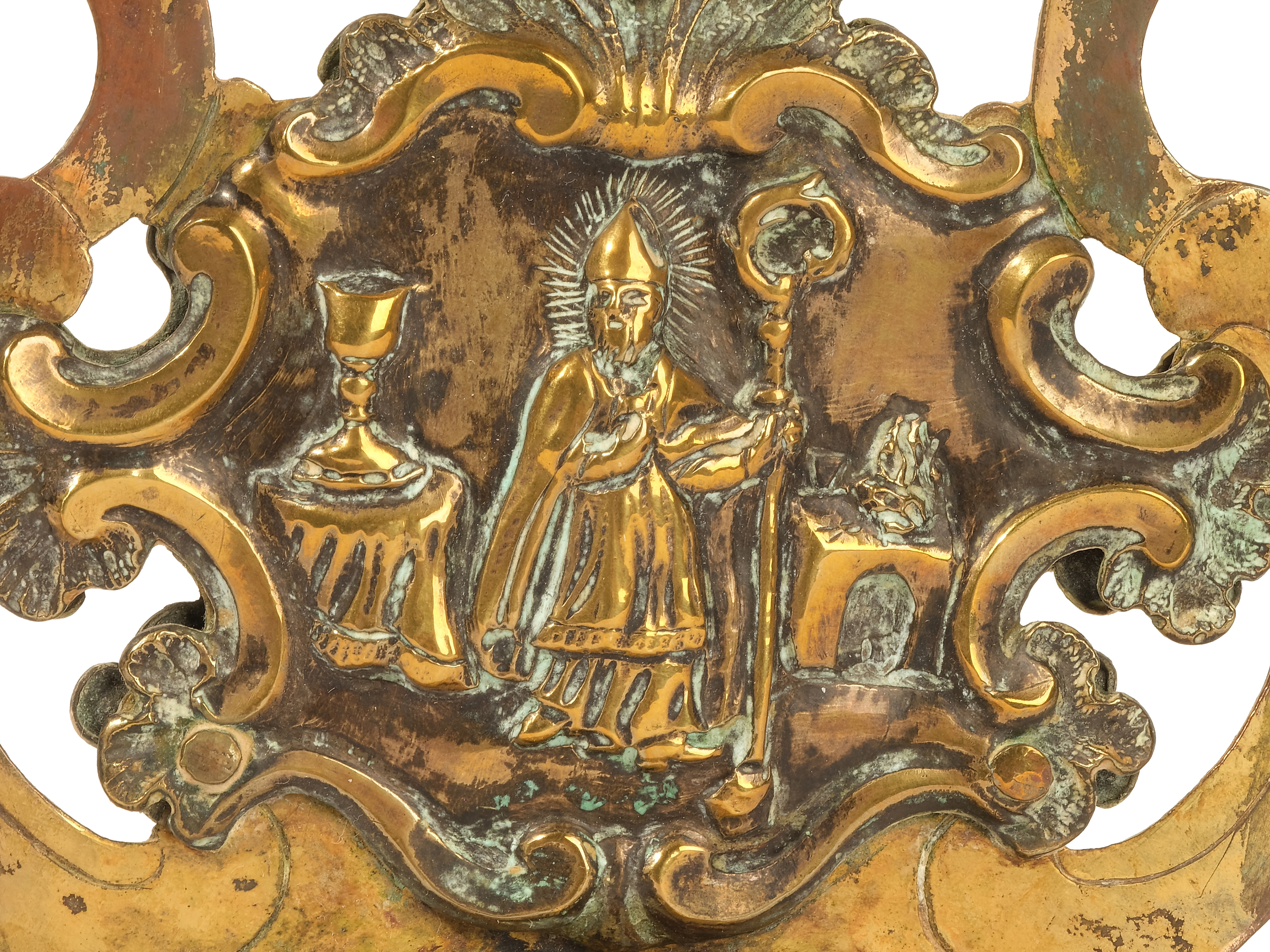 Top of a processional pole, 
South German, 
18th century - Image 3 of 6