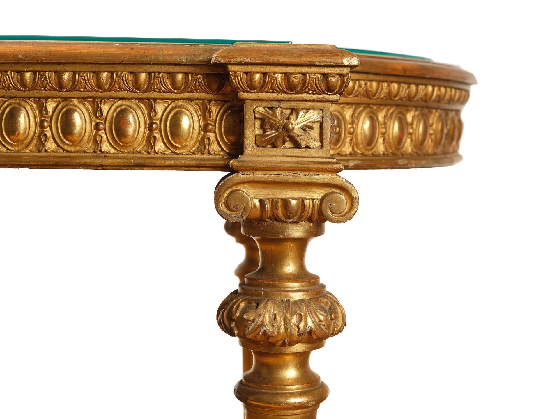 Salon table, 
Ca. 1870, 
Wood carved & gilt - Image 3 of 4