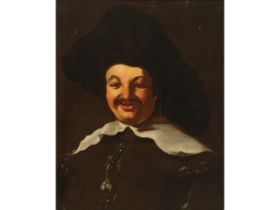 Masterful portrait, Laughing nobleman, 17th/18th century