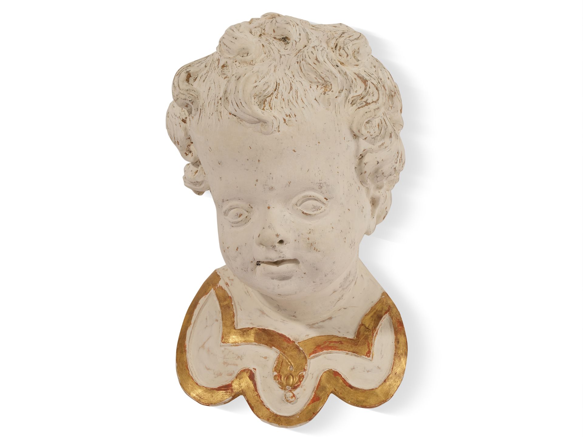 Fine baroque angel head, 
South German, 
Ca. 1750/60