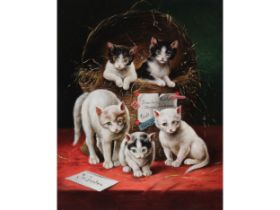 Carl Reichert, 
Vienna 1836 - 1918 Graz, 
Cat family