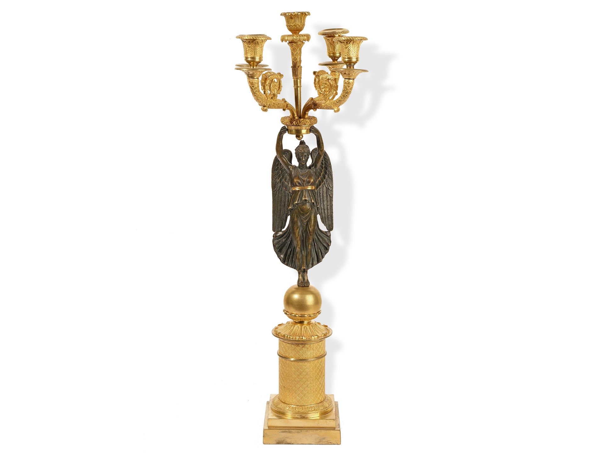 Elegant empire chandelier, 
France, 
Ca. 1830/40