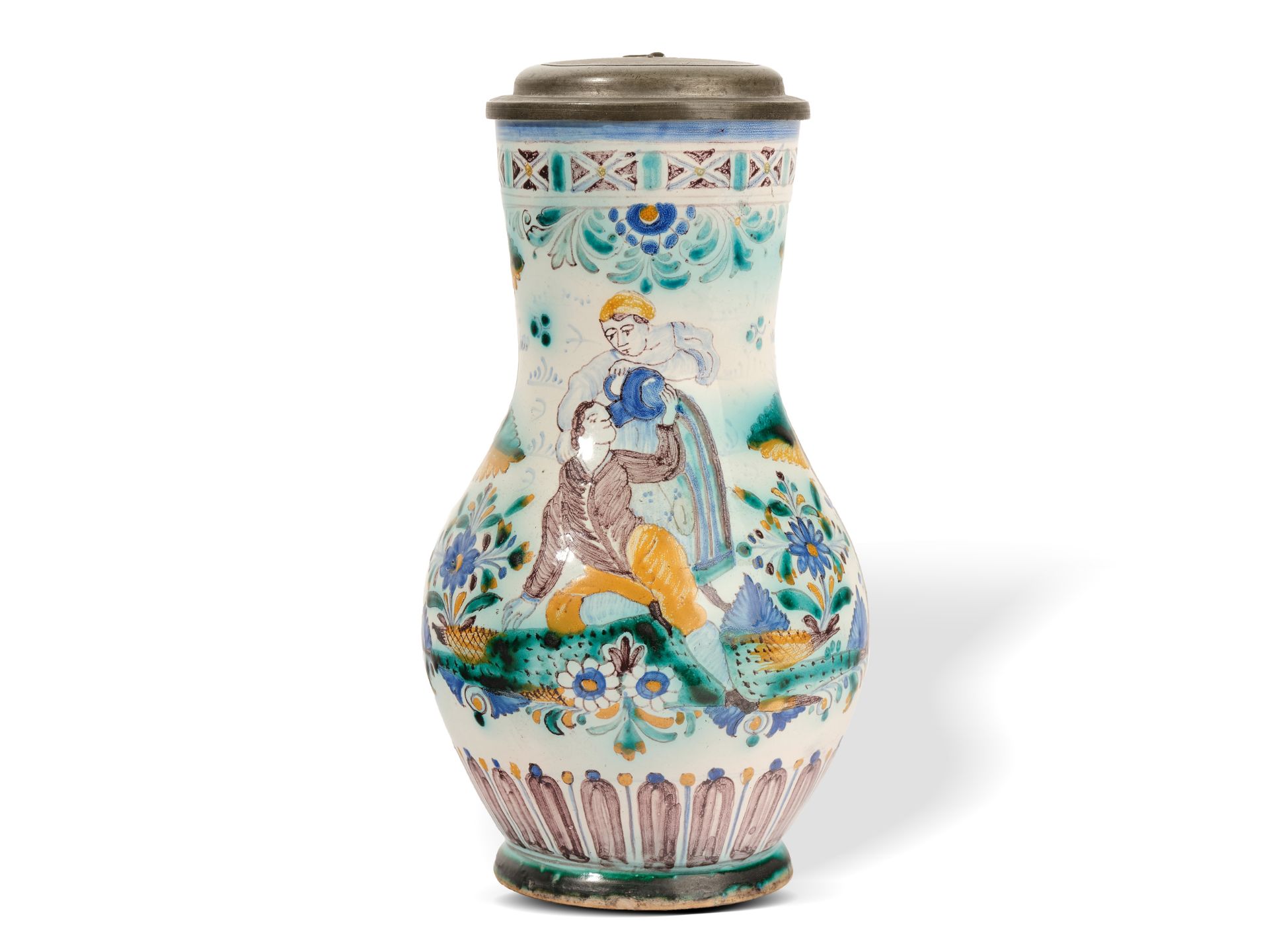 Faience jug, 
Lower Austria, 
18th century - Image 3 of 6