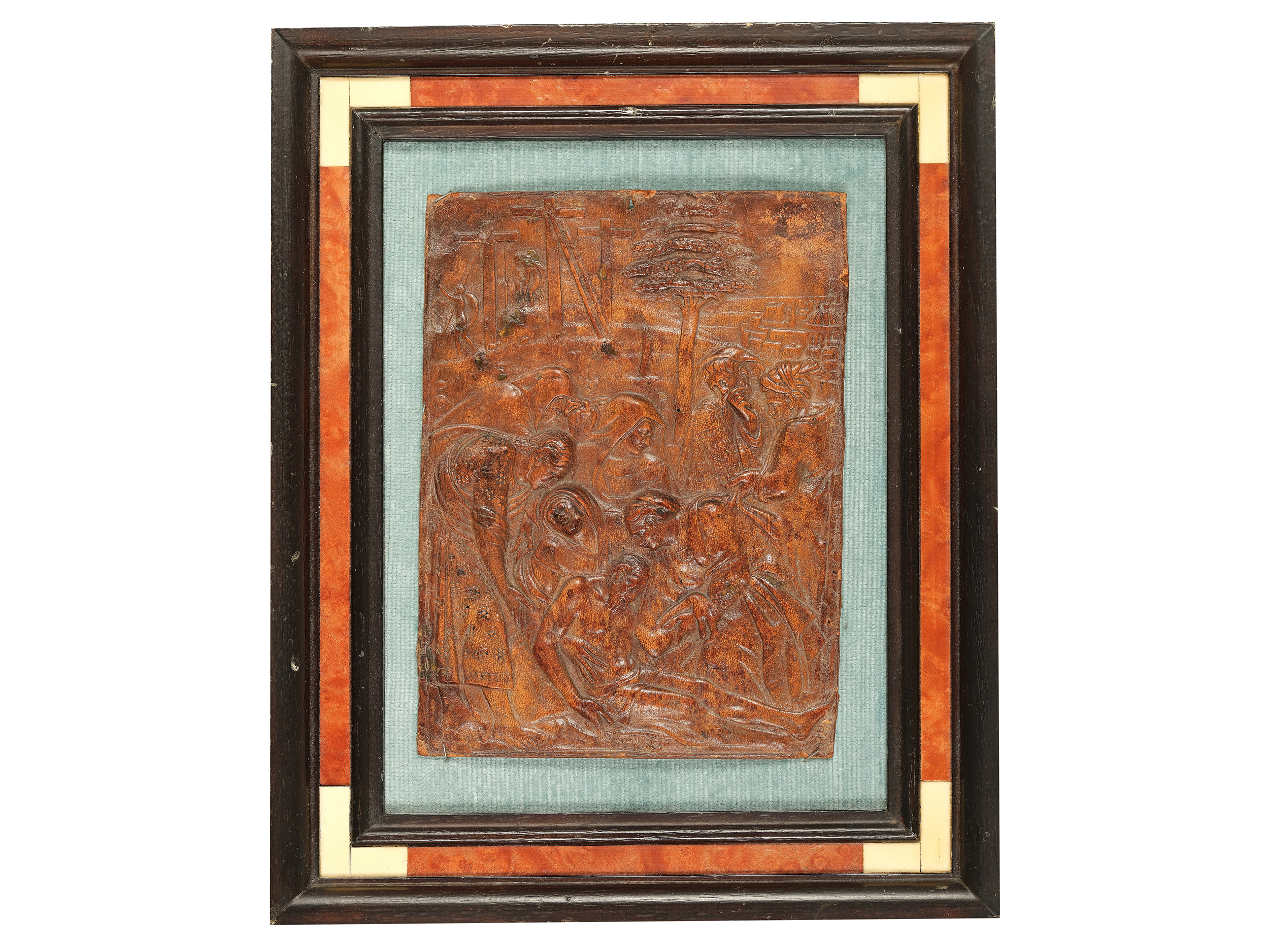 Relief, 
17th/18th century, 
Leather