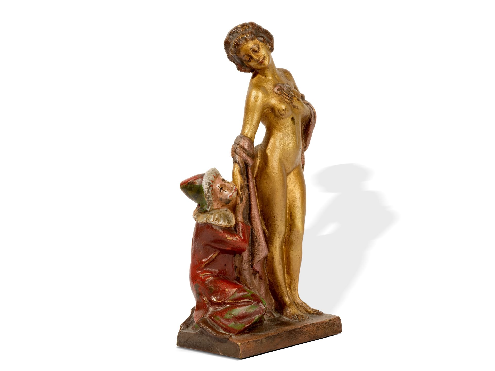 Wiener Bronze, 
A Titze, Viennese sculptor ca. 1900/20, 
The Pierrot in love - Image 2 of 6