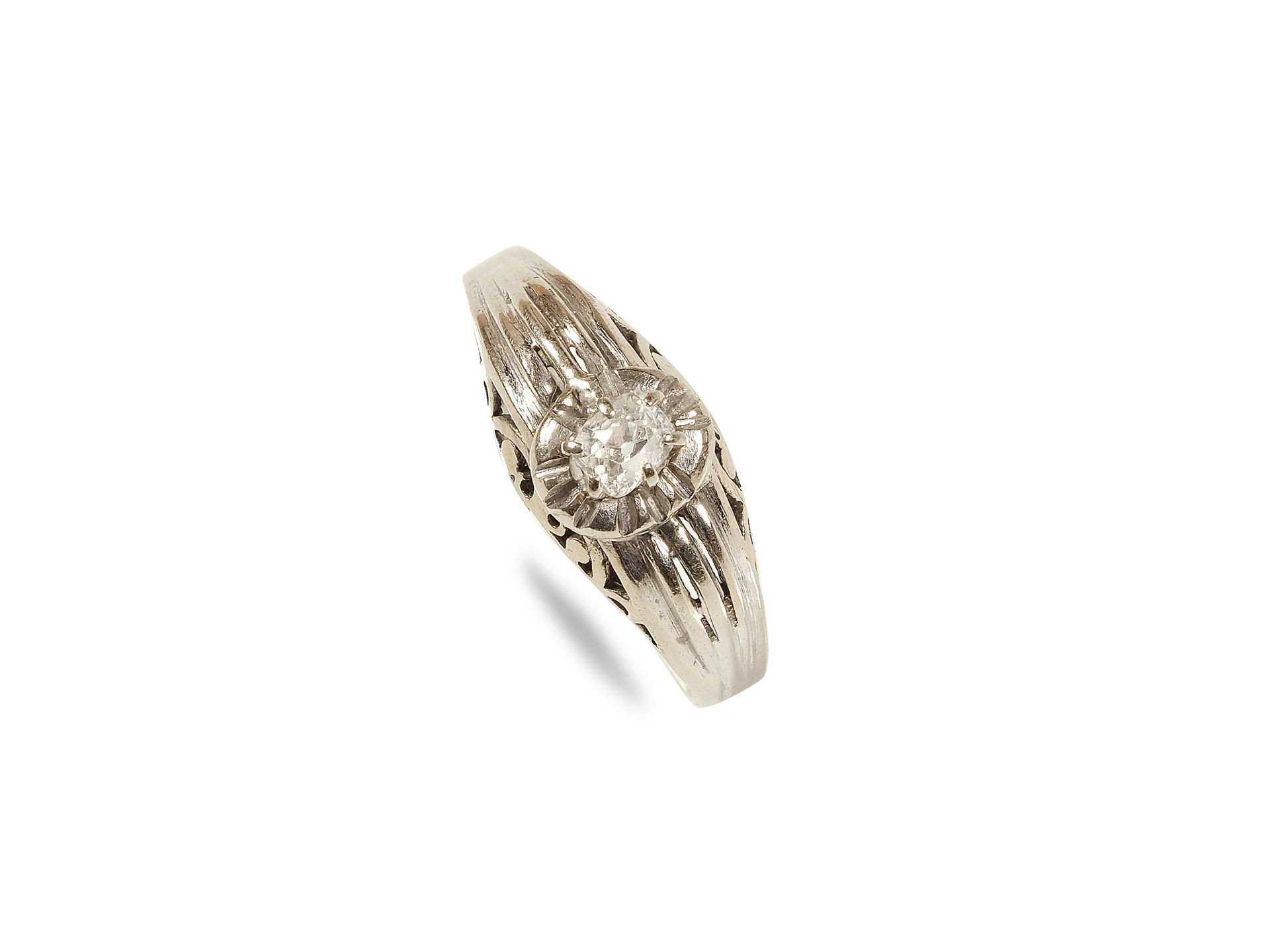 Ladies ring, 
White gold, 14 carat, 
Brilliant solitaire - Image 2 of 2