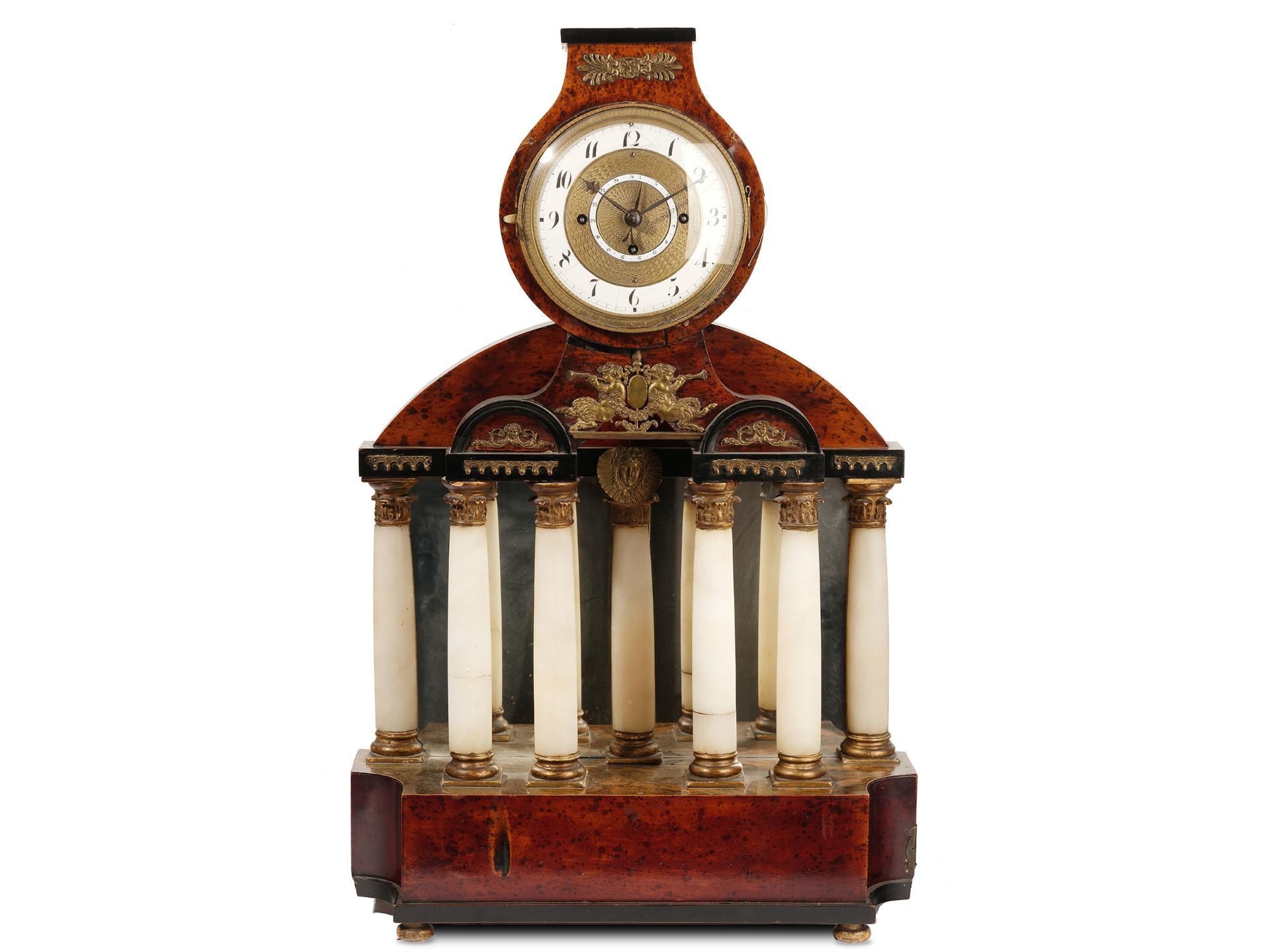 Biedermeier column clock, 
Austria, 
Ca. 1835/40