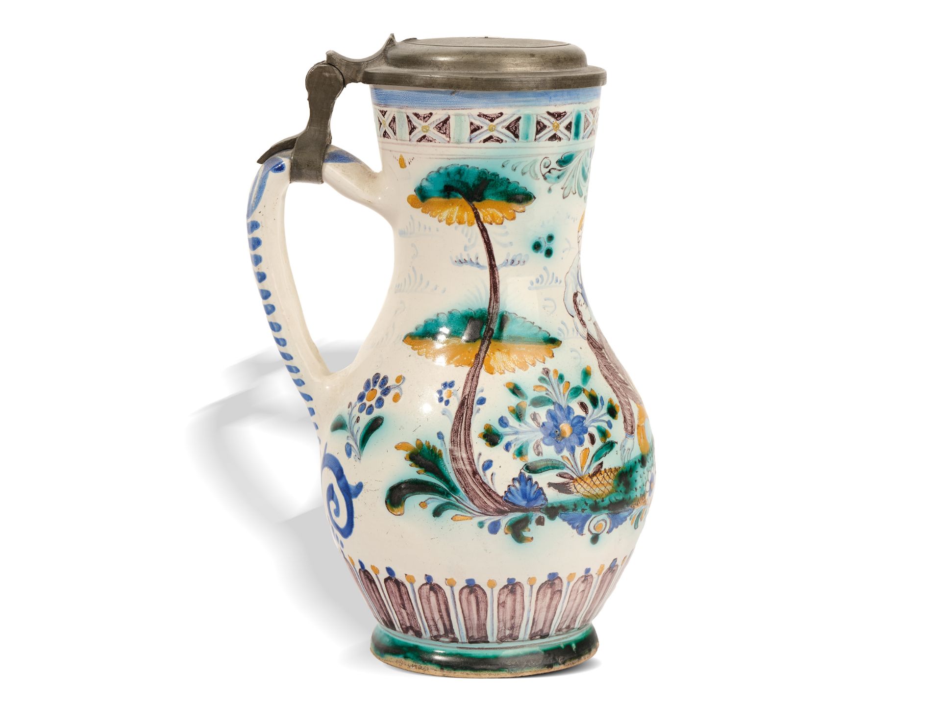 Faience jug, 
Lower Austria, 
18th century - Image 2 of 6