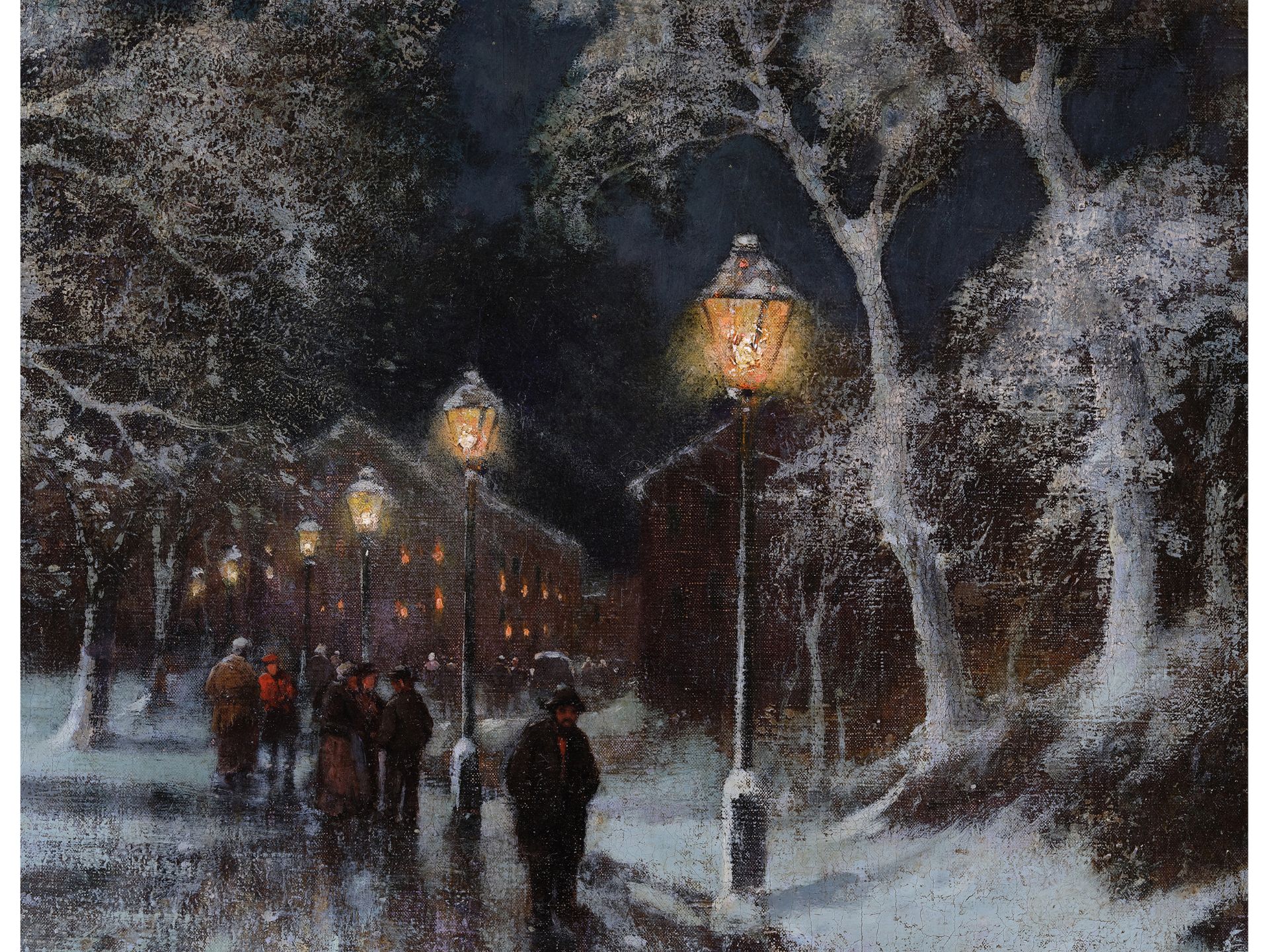 Adolf Kaufmann, 
Troppau 1848 - 1916 Vienna, 
Winter evening - Image 5 of 7