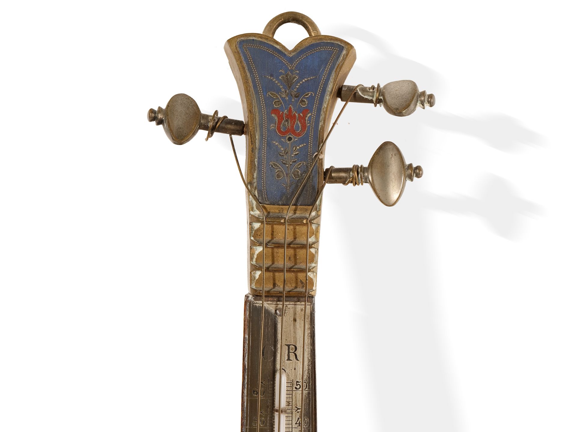 Barometer, 
In the form of a lute, 
Ca. 1900 - Image 3 of 5