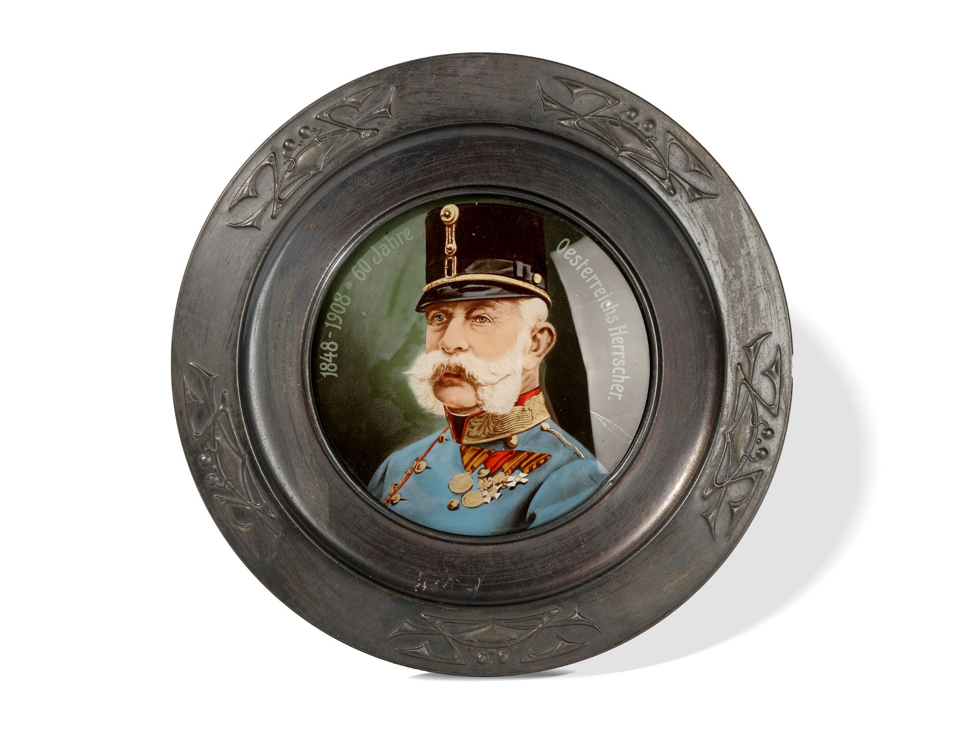 Kaiser Franz Josef I., 
60 years anniversary of the throne, 
Tin plate