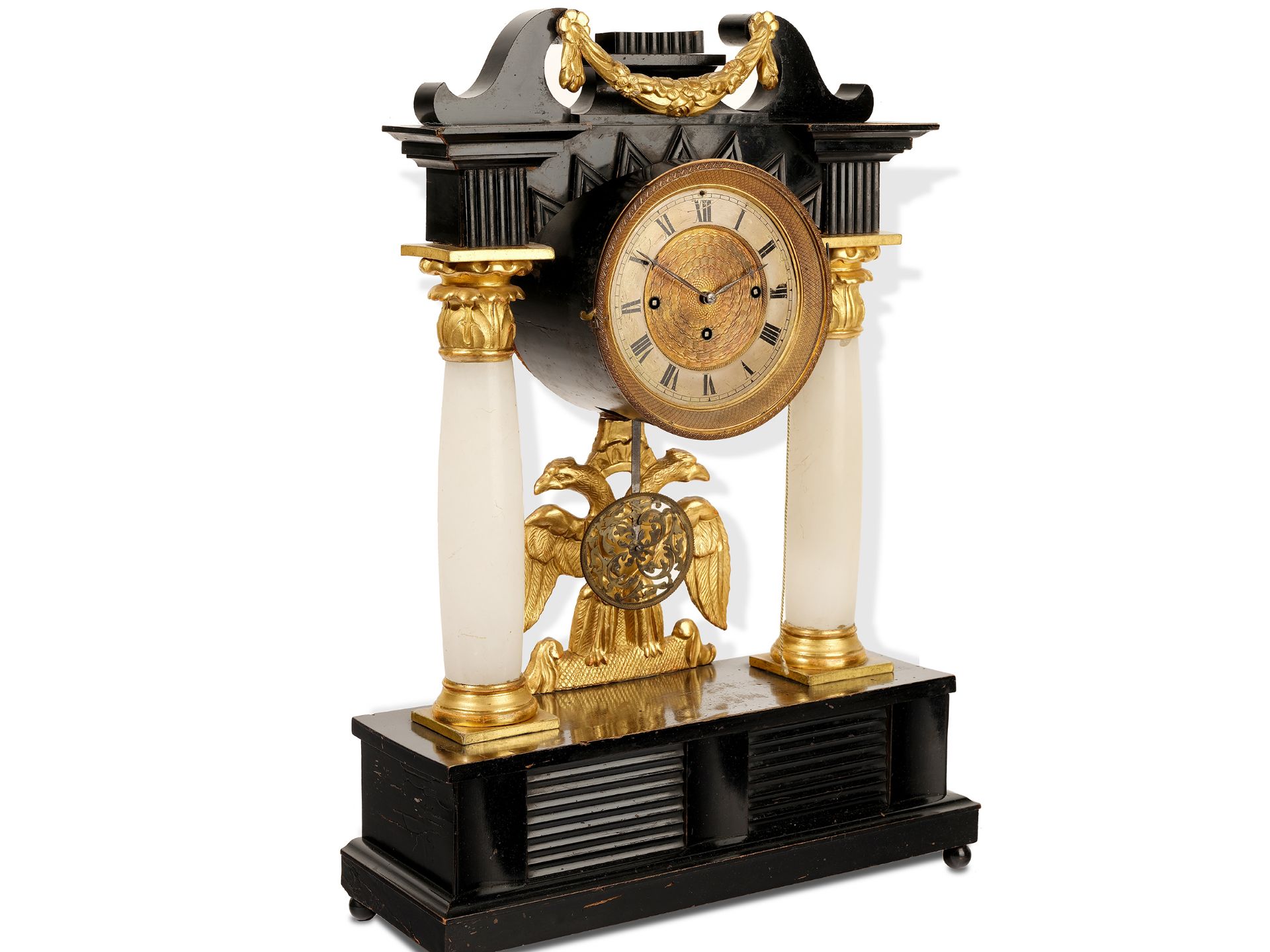 Biedermeier column clock, 
Austria, 
Ca. 1835/40 - Image 2 of 5