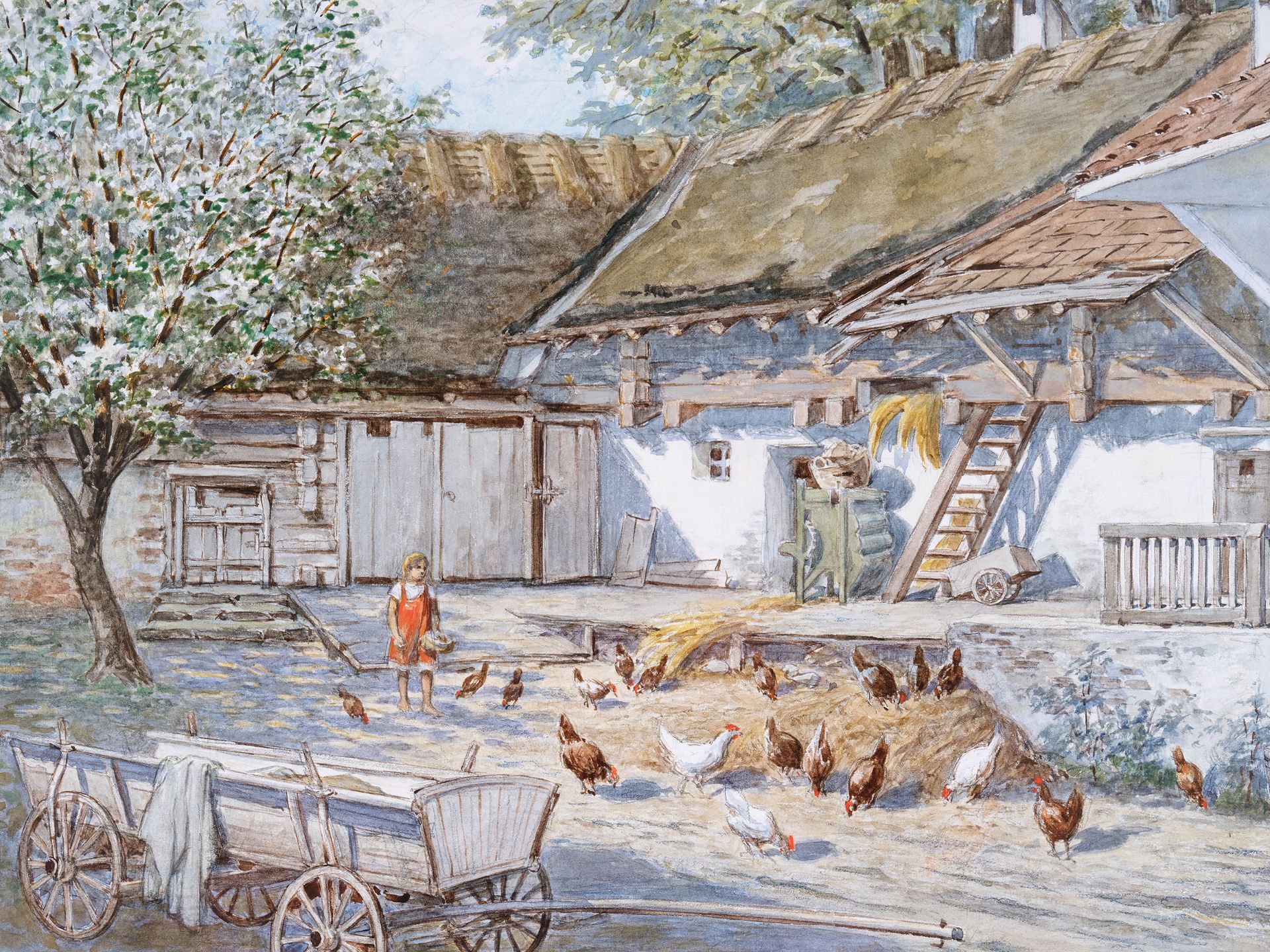 Felix Riedel, 
Vienna 1878 - 1950 Vienna, 
Old farm - Image 3 of 5