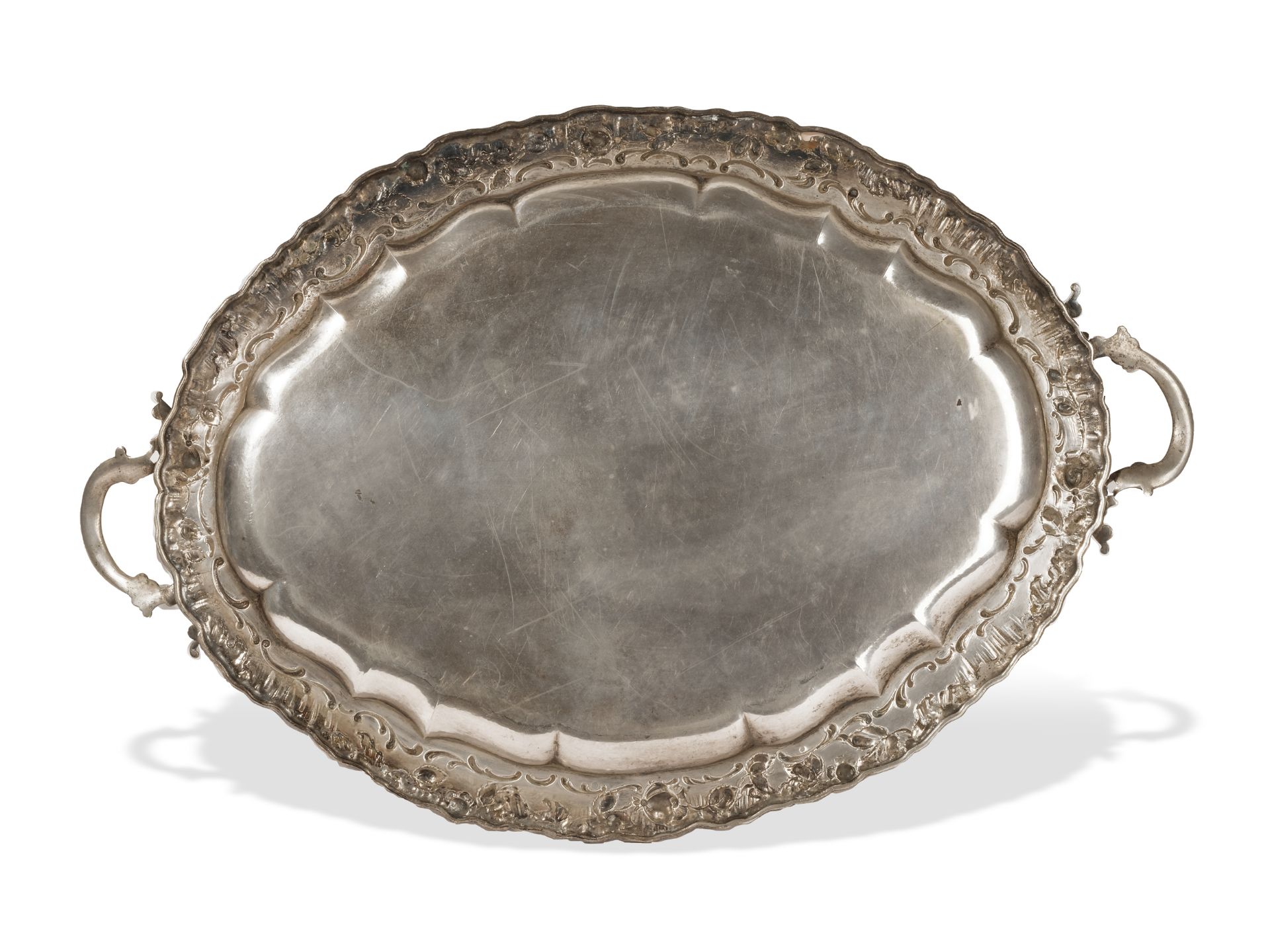 Silver tray, 
Austria, 
Ca. 1880/90 - Image 3 of 5