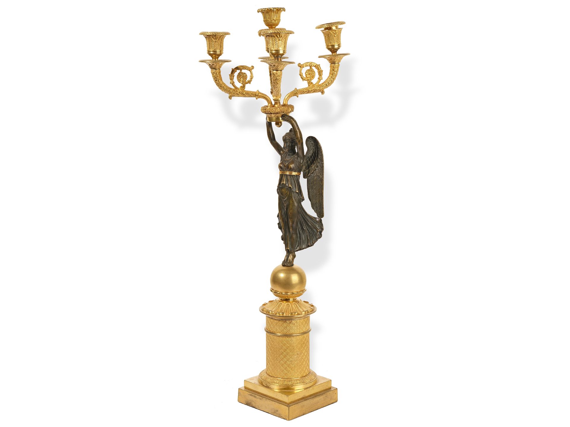 Elegant empire chandelier, 
France, 
Ca. 1830/40 - Image 2 of 6