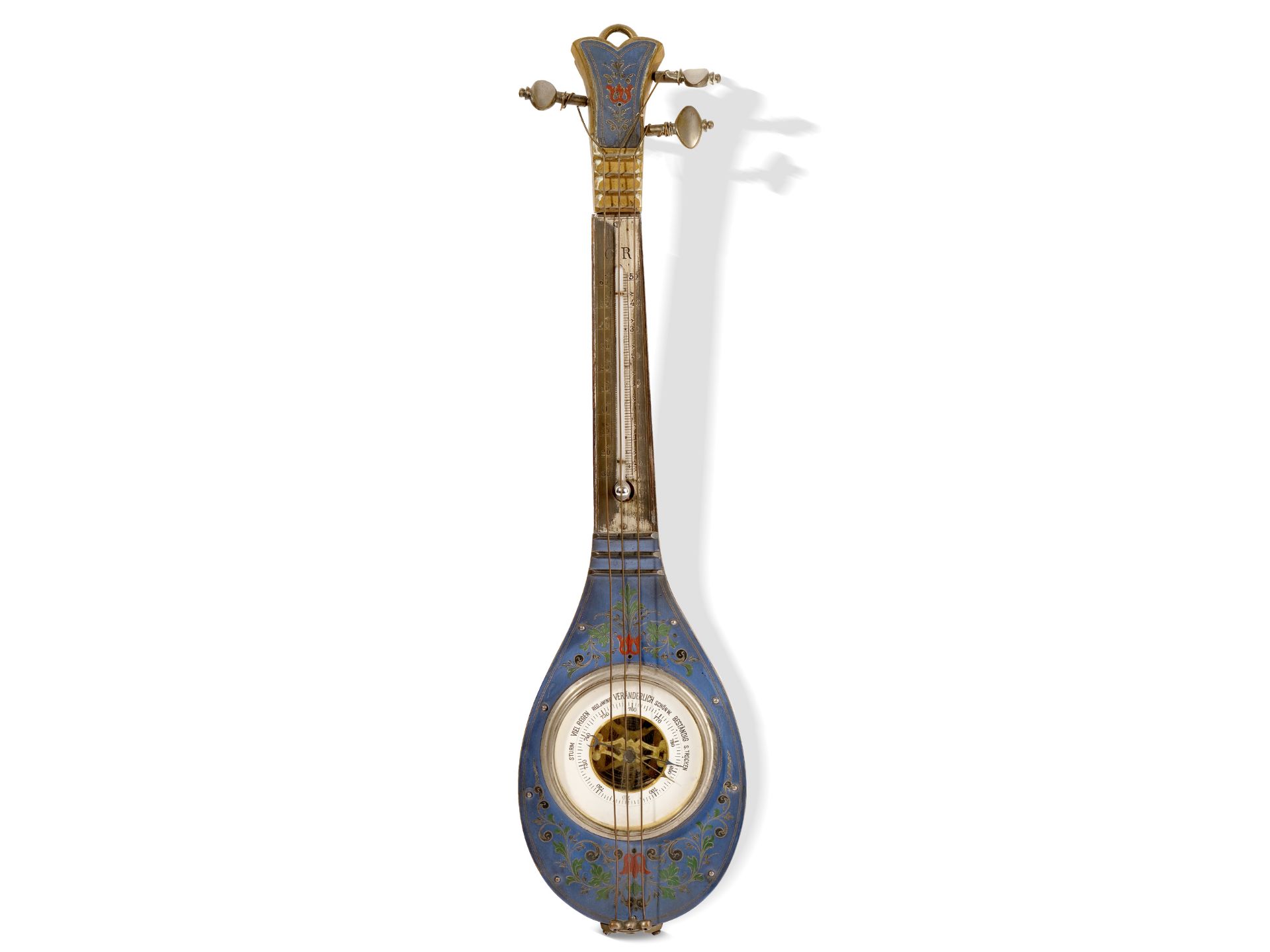 Barometer, 
In the form of a lute, 
Ca. 1900