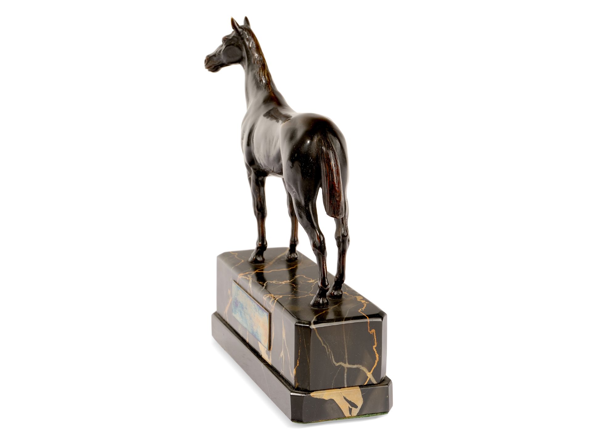 Horse, 
Ca. 1900, 
Bronze on marble base - Image 3 of 4