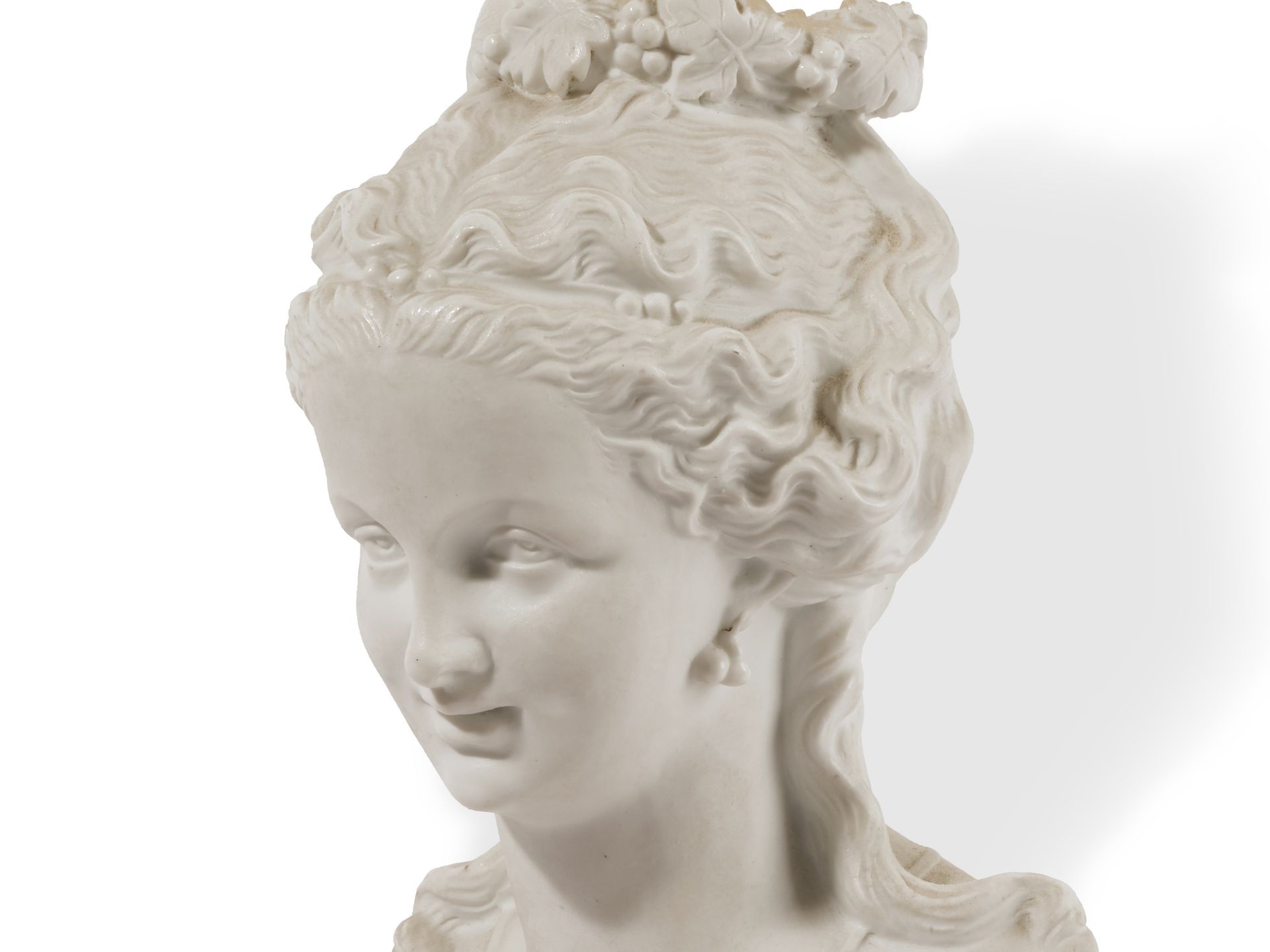 Classicist bust, 
Ca. 1880/90, 
Biscuit porcelain - Image 2 of 8