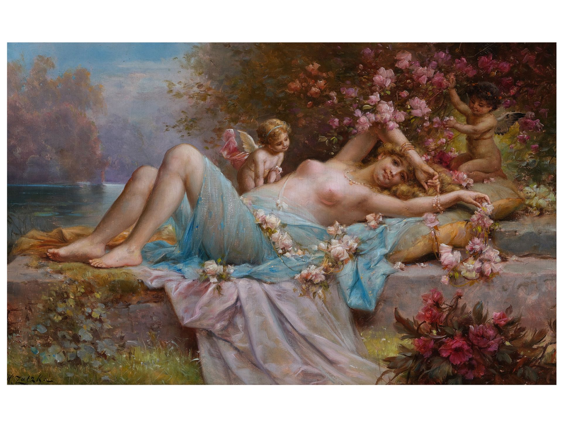 Hans Zatzka, 
Vienna 1859 - 1945 Vienna, 
Dreaming