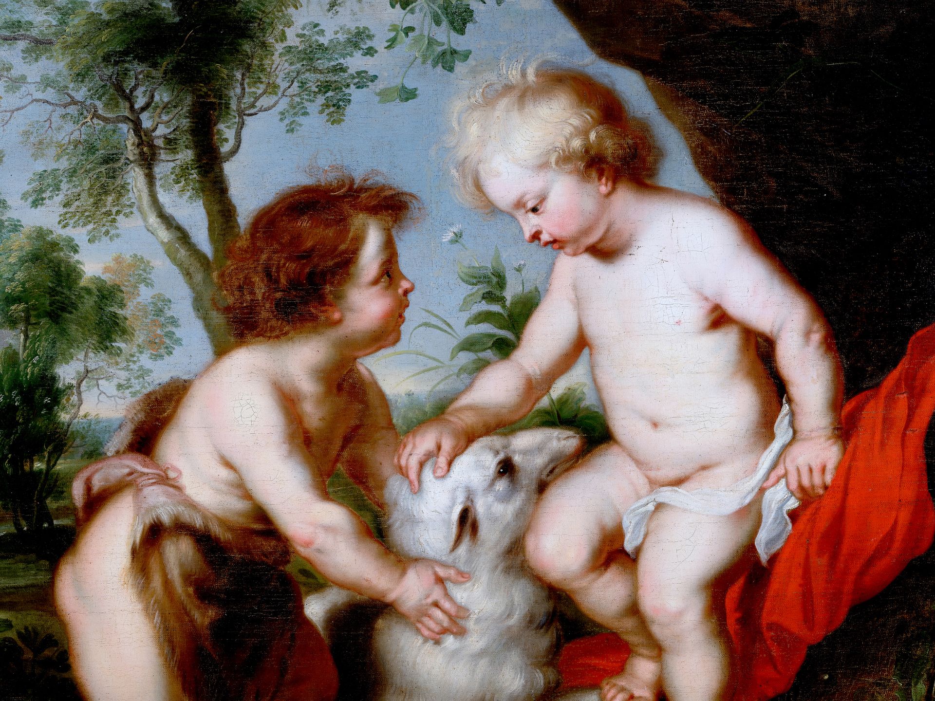 Peter Paul Rubens, 1577 - 1644 & Workshop, The Christ Child and the Infant St. John the Baptist - Image 3 of 16