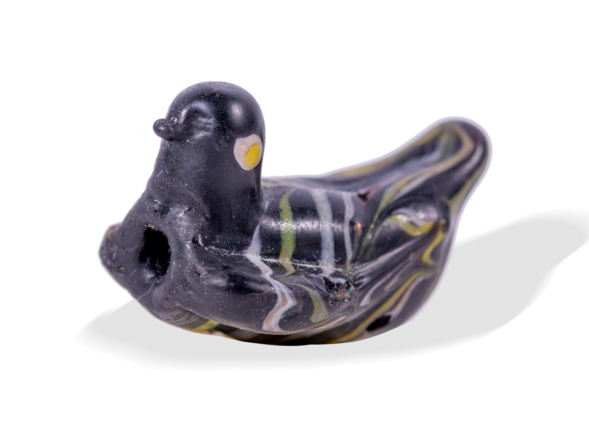 Phoenician sand core glass, In the form of a floating duck - Image 2 of 4