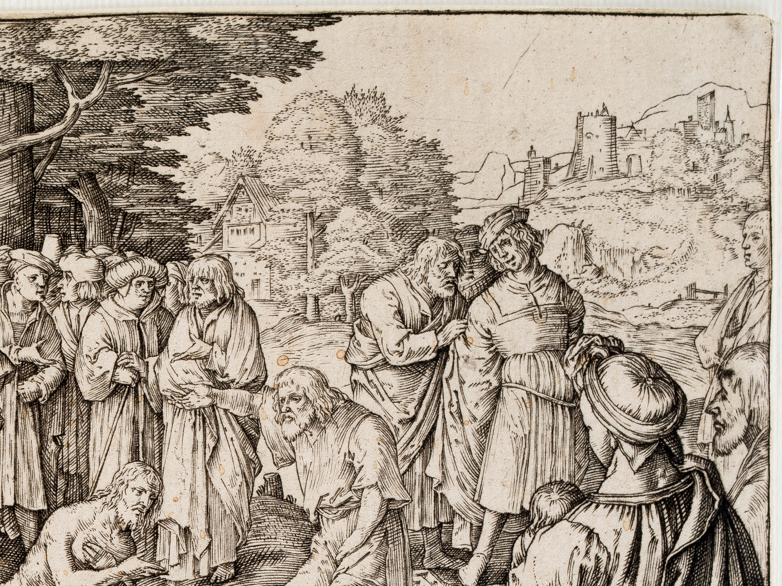 Lucas van Leyden, 1494 - 1533, Taufe Christus im Jordan - Bild 5 aus 7