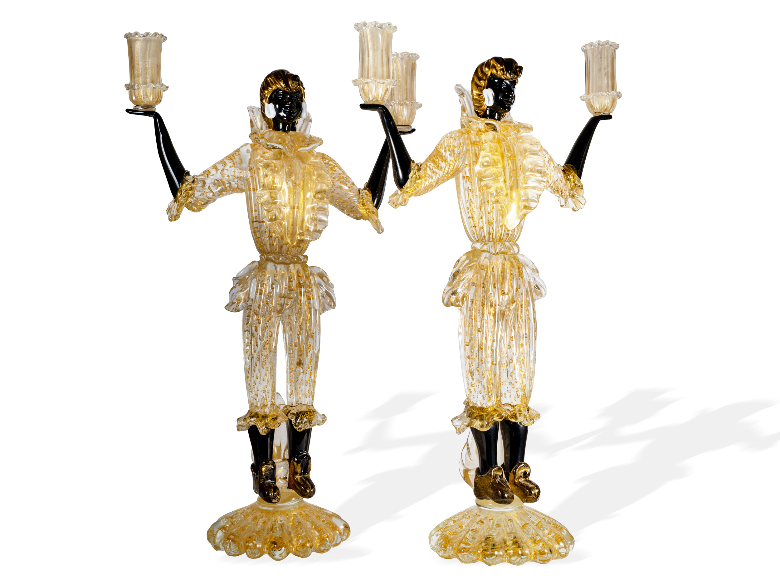 Baroviere & Toso, attributed, Pair of candlesticks