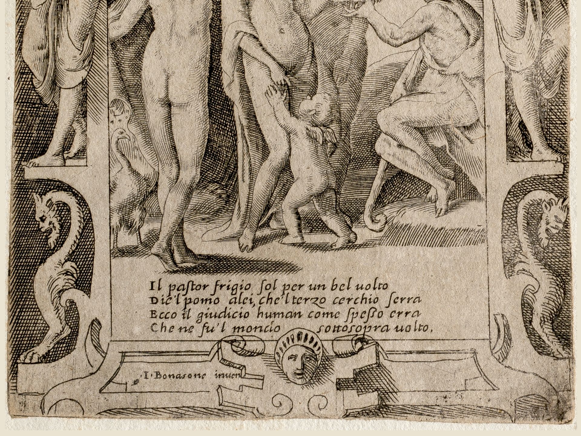 Giulia Bonasone, 1531 - 1574, Vier Kupferstiche aus der Serie - Bild 8 aus 9