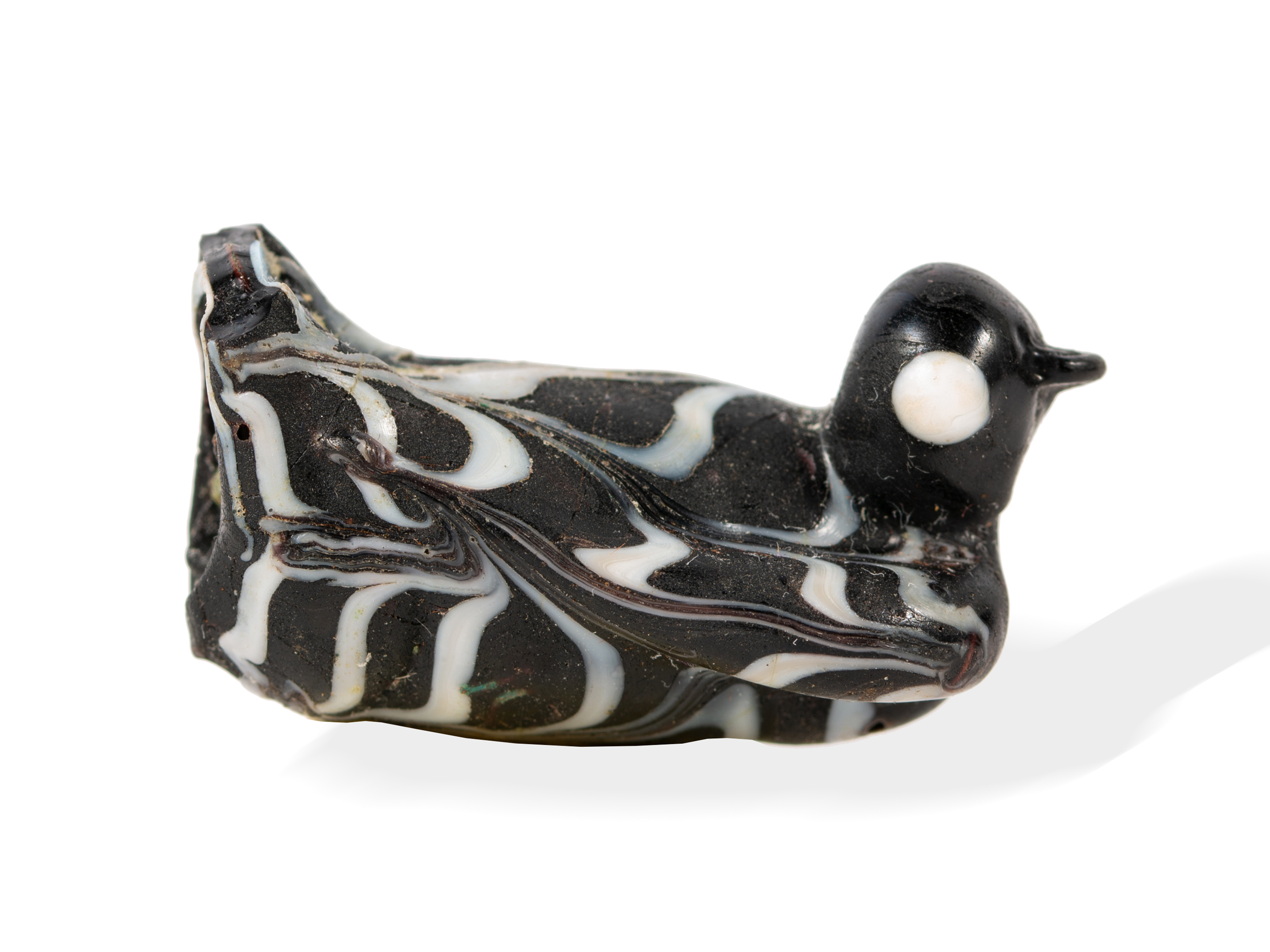 Phoenician sand core glass, In the form of a bird - Image 4 of 4