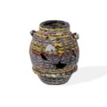 Phönizisches Sandkernglas, In Form einer Vase, Beschädigt, restauriert
