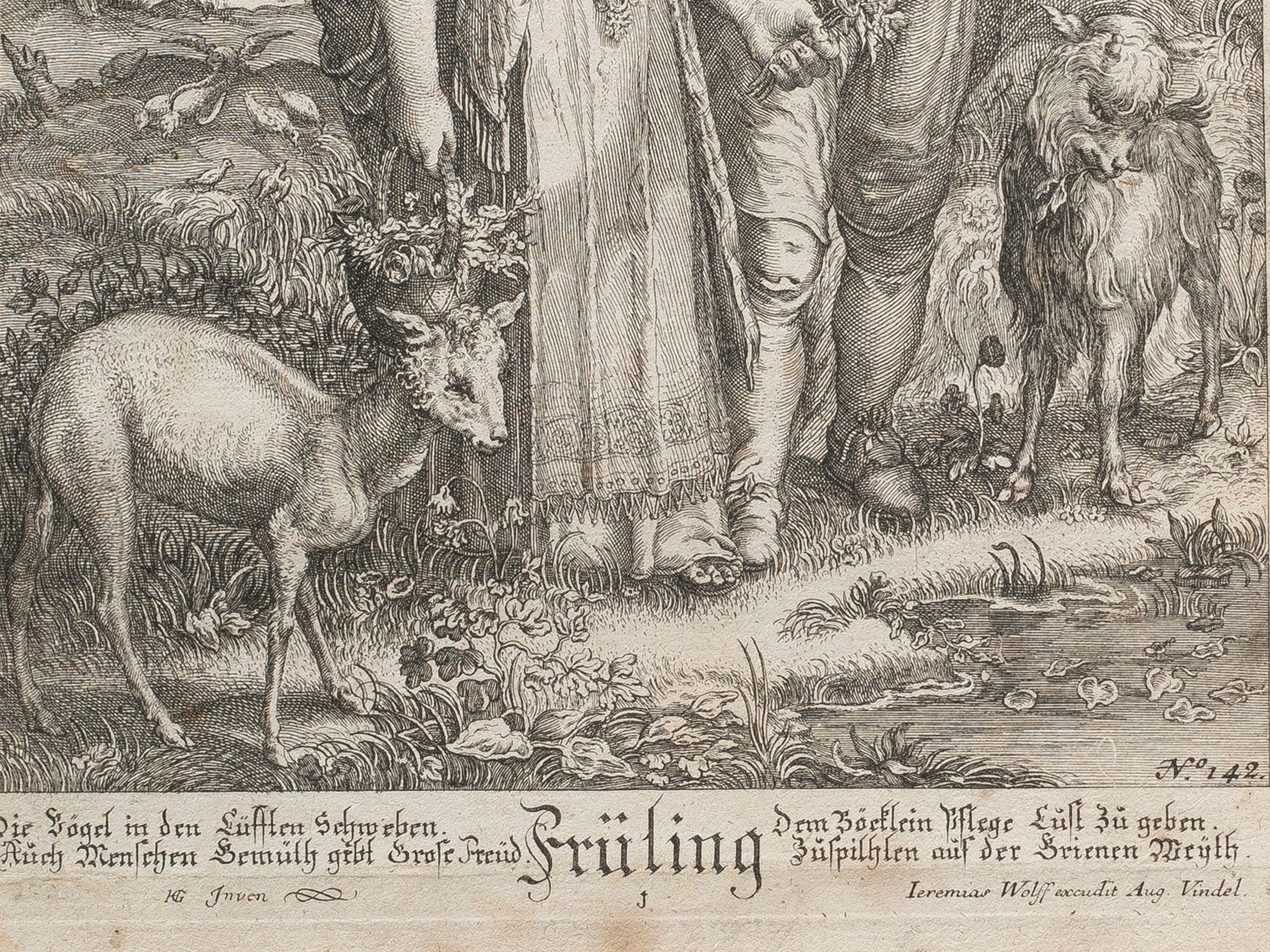 Jeremias Wolff, Augsburg 1663 - 1724 Augsburg, Frühling - Bild 5 aus 6
