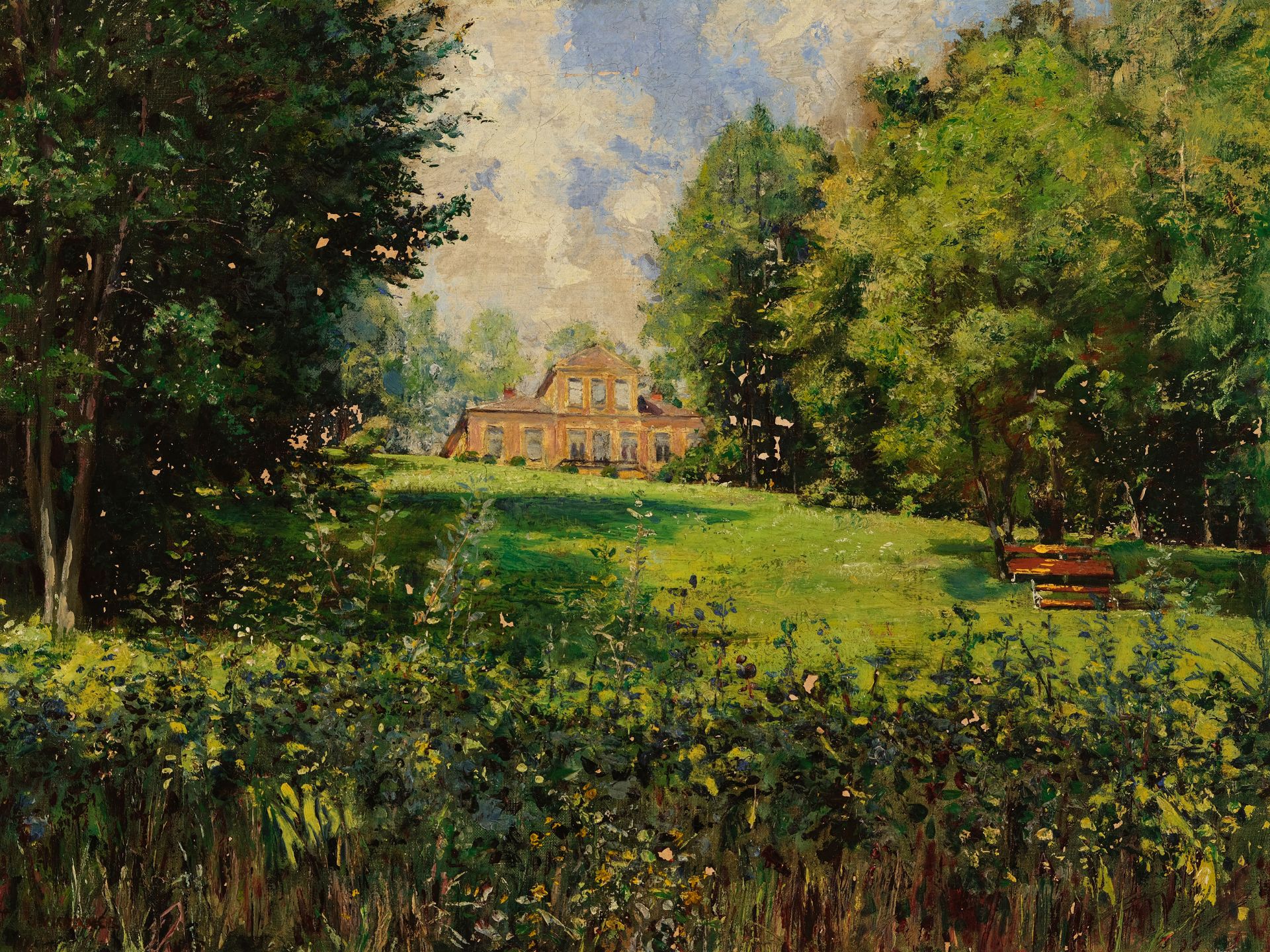 Johann Victor Krämer, Adamsthal 1861 - 1949 Wien, Gartenlandschaft