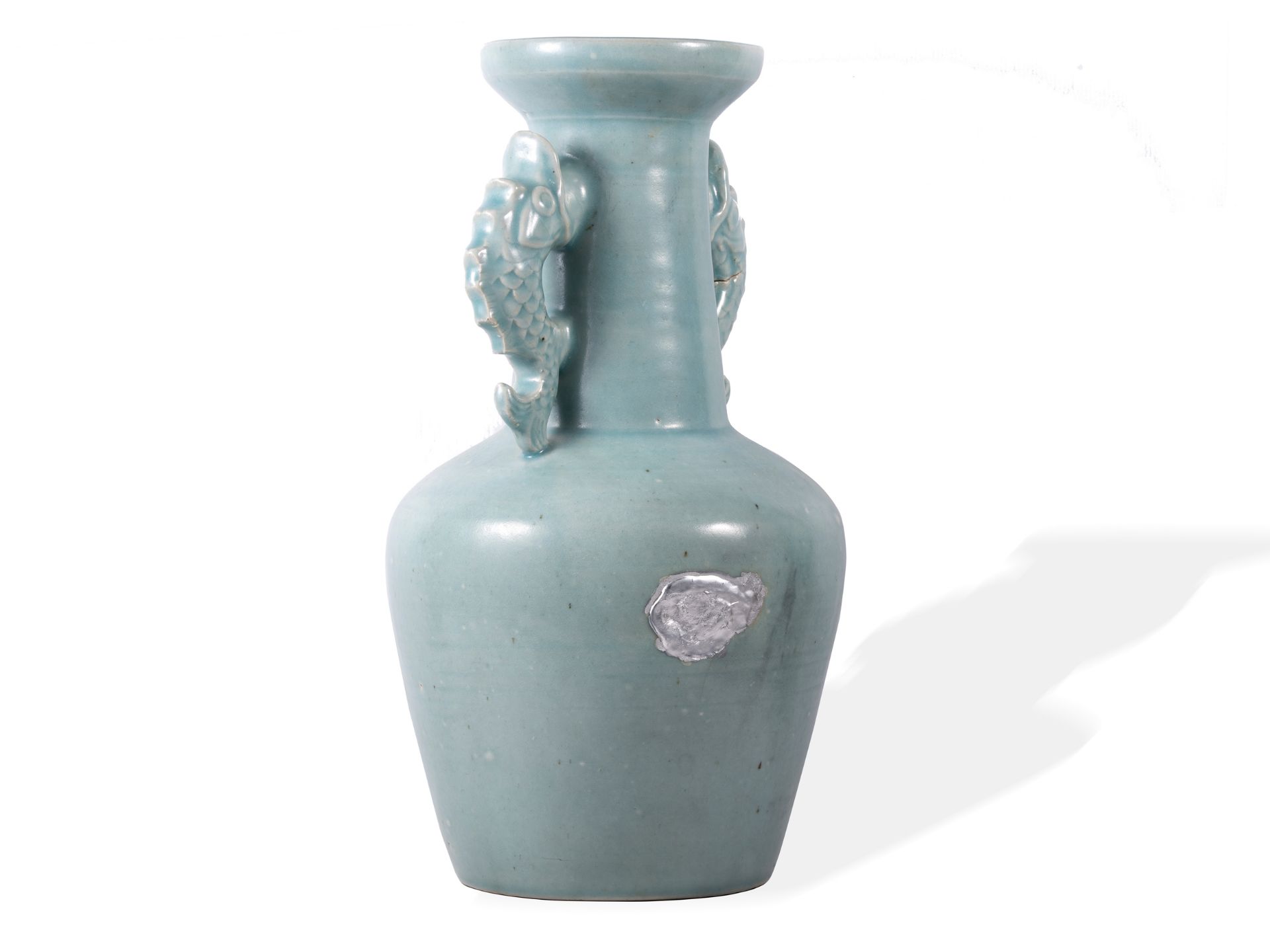 Vase mit Seladonglasur, China, Ming Dynastie, 1368-1644 - Bild 2 aus 4