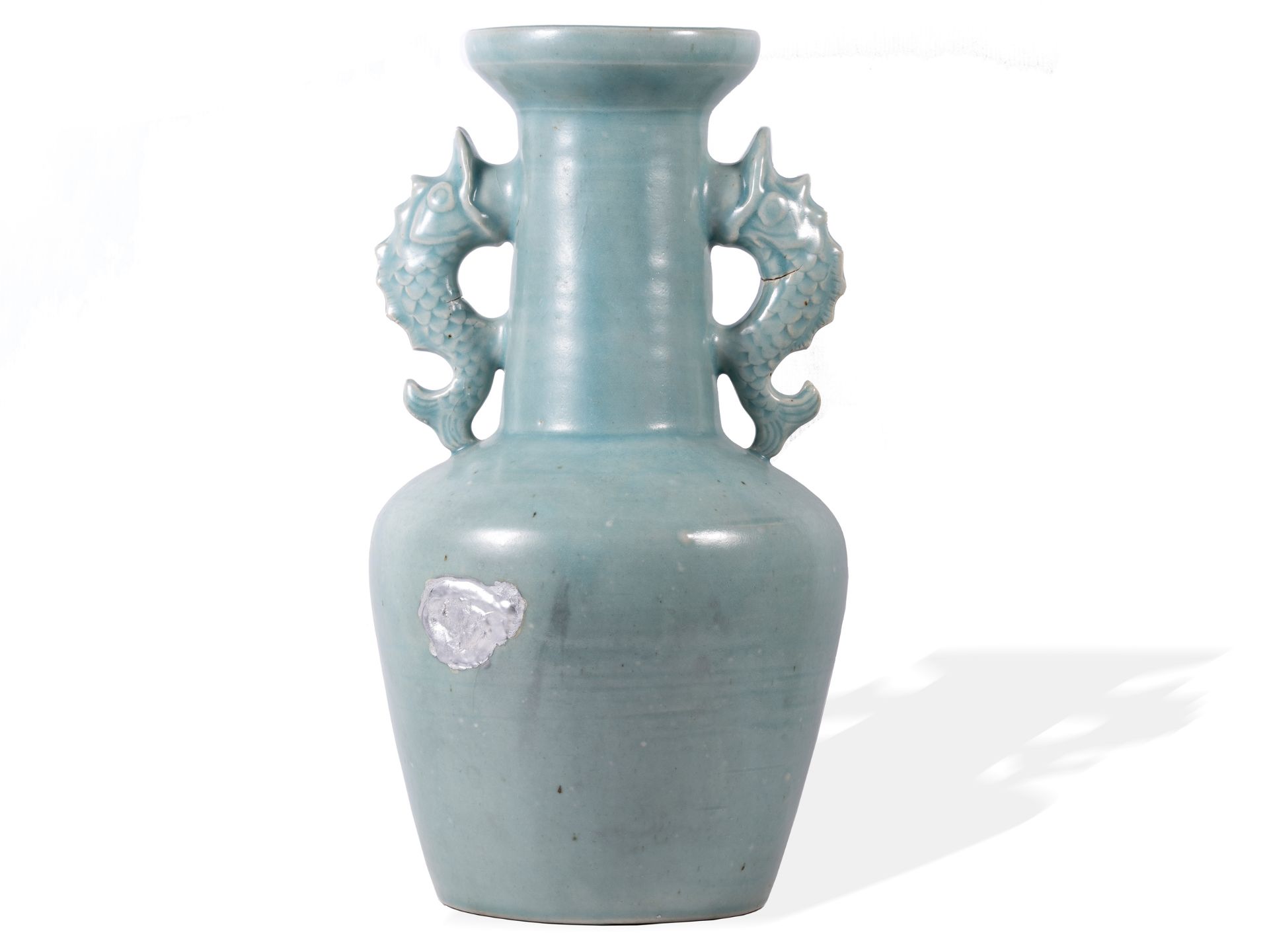 Vase mit Seladonglasur, China, Ming Dynastie, 1368-1644