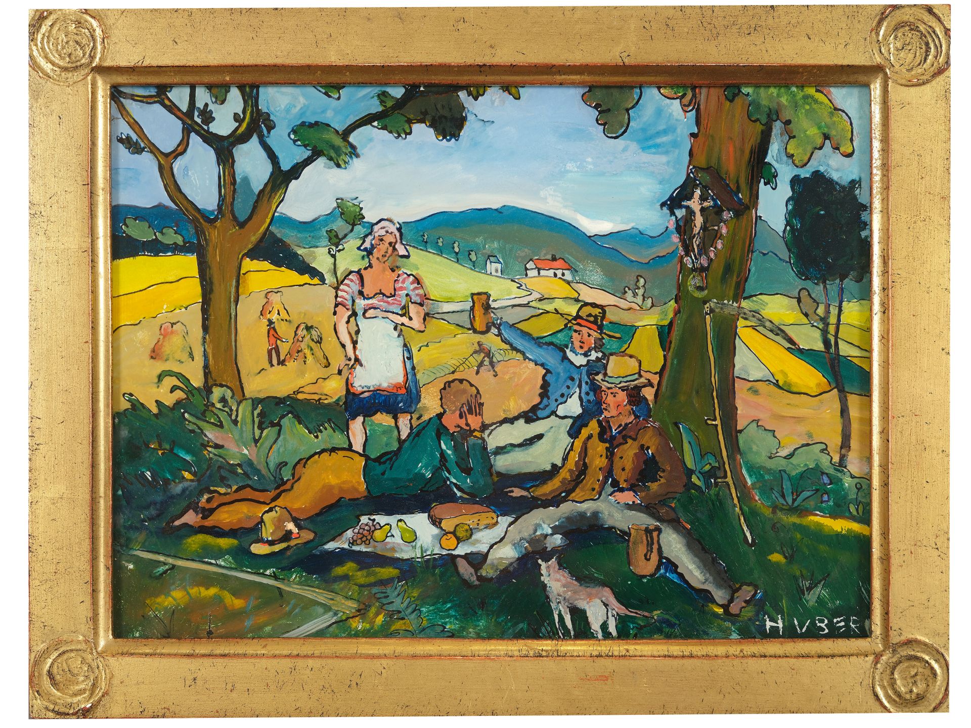 Ernst Huber, Wien 1895 - 1960 Wien, Picknick - Bild 2 aus 4