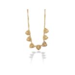 Collier, Um 1900, 18 kt Gold