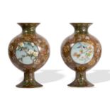 2 Cloisonné-Vasen, Asiatisch