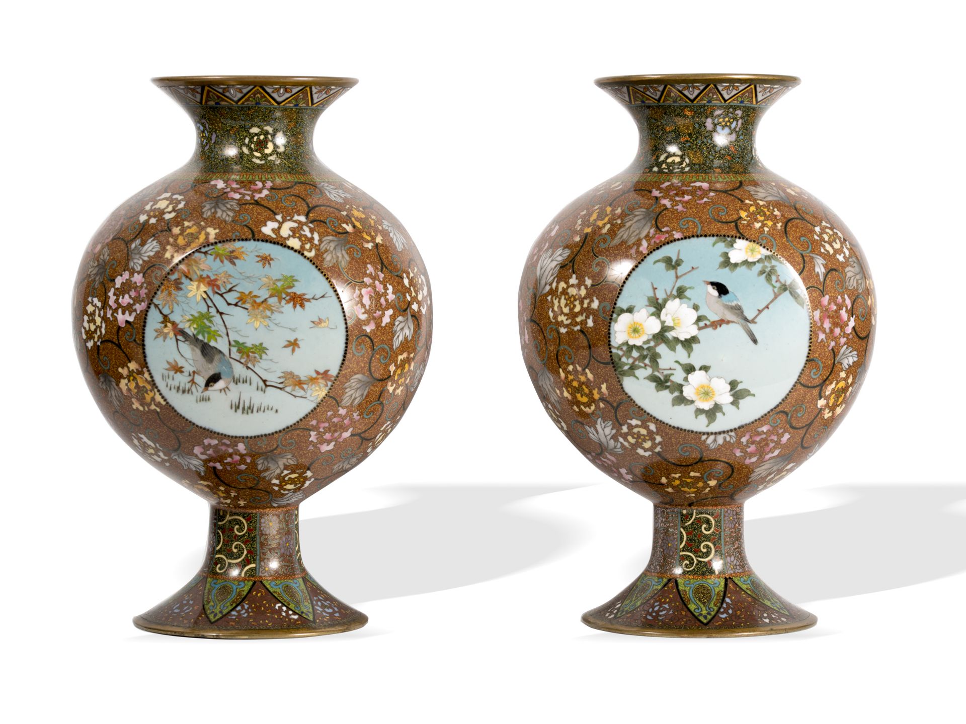 2 cloisonné vases, Asian - Image 3 of 5