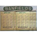 Items (6) from Banfields Coaches of London SE15 comprising a c1950s cast-alloy COACH PLATE '