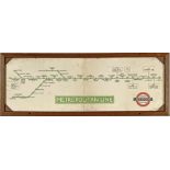 1937 London Underground Metropolitan Line CAR DIAGRAM for compartment stock showing the line