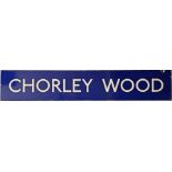 c1930s/40s London Underground enamel PLATFORM SIGN from Chorley Wood, the former Metropolitan