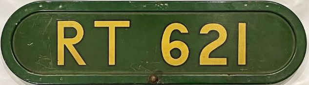 London Transport/London Country RT bus BONNET FLEETNUMBER PLATE from Country Area RT 621. The
